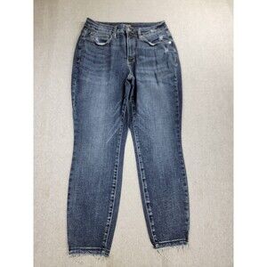 Judy Blue Jeans Womens 14W 32x26 Jeans Boyfriend High Rise Stretch Dark